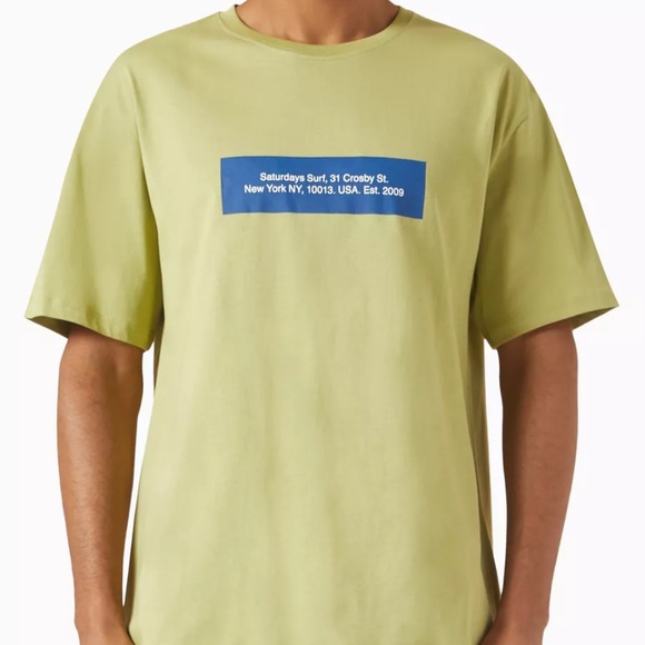Saturdays New York City Other - SATURDAYS NYC Saturdays Green Block T-shirt in Cotton Size XL